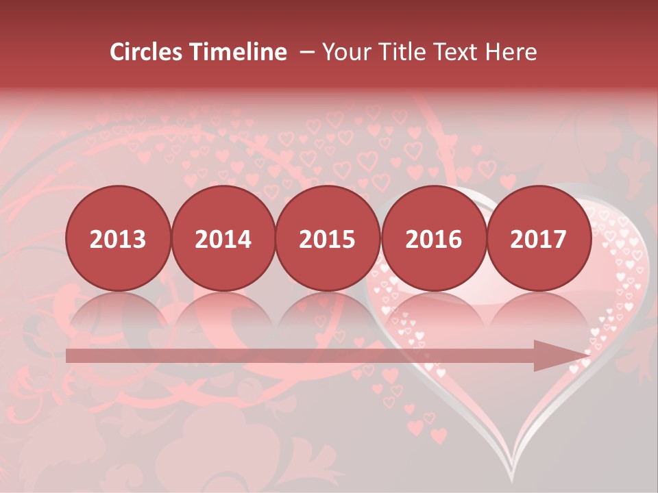 A Red Heart On A Black And Red Background PowerPoint Template