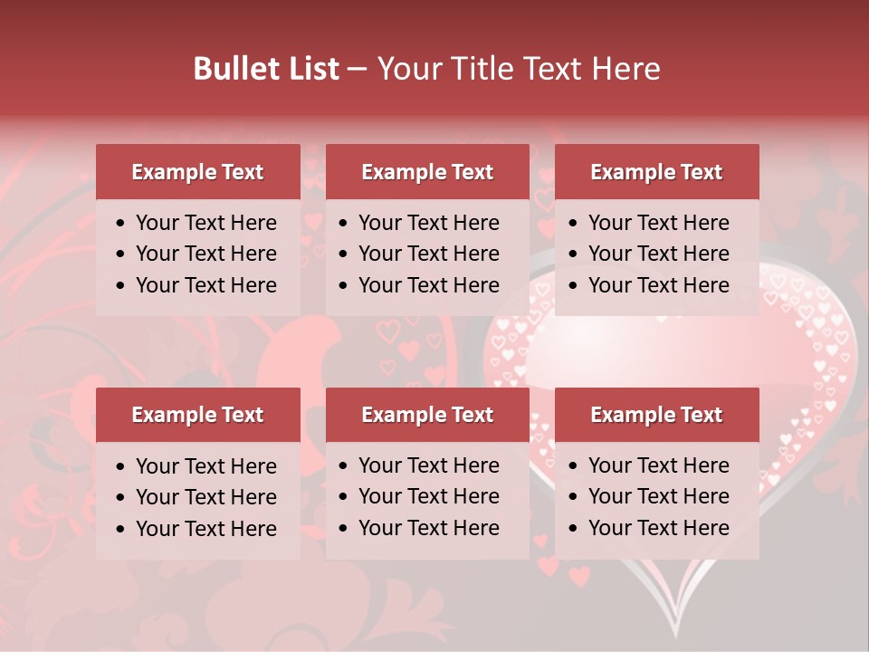 A Red Heart On A Black And Red Background PowerPoint Template