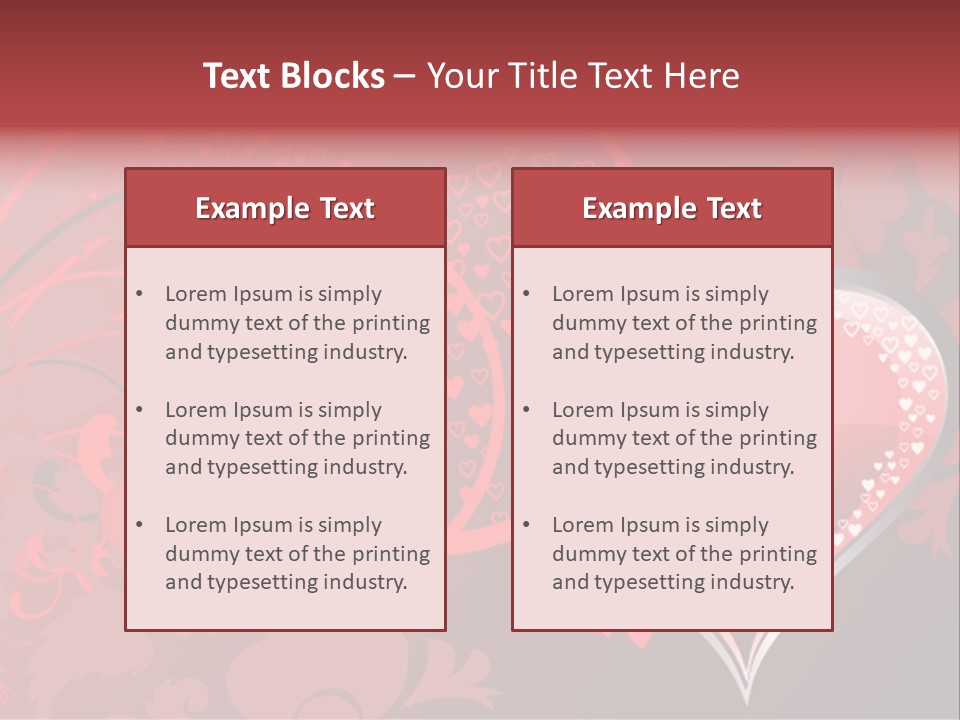 A Red Heart On A Black And Red Background PowerPoint Template