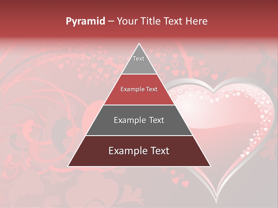 A Red Heart On A Black And Red Background PowerPoint Template