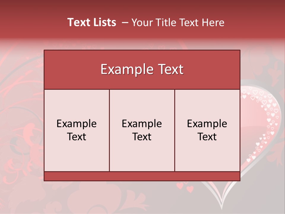 A Red Heart On A Black And Red Background PowerPoint Template