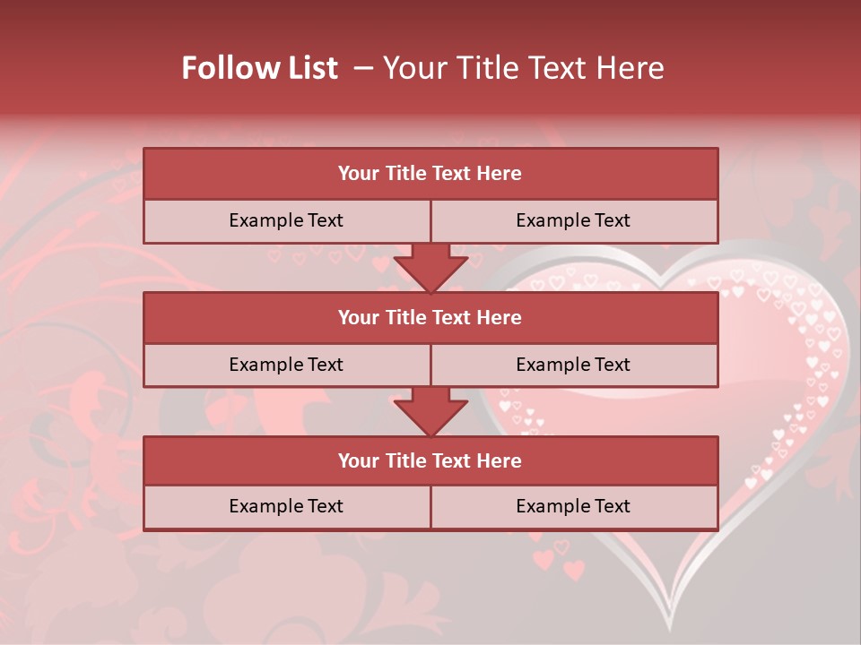 A Red Heart On A Black And Red Background PowerPoint Template