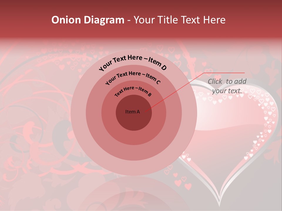 A Red Heart On A Black And Red Background PowerPoint Template