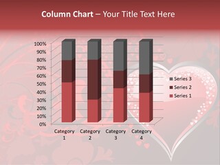 A Red Heart On A Black And Red Background PowerPoint Template