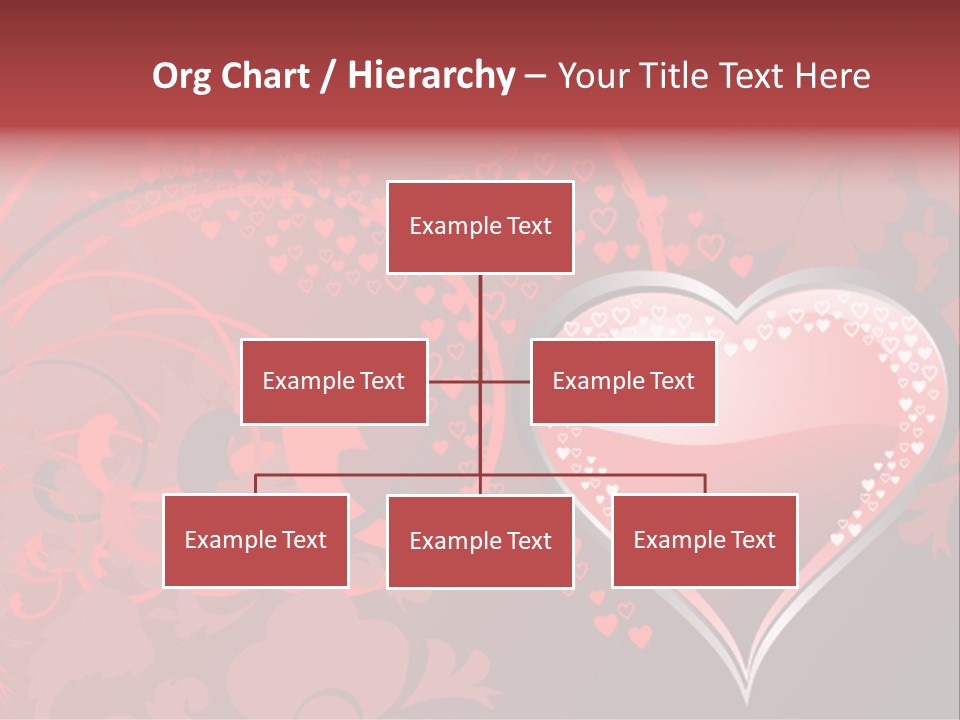 A Red Heart On A Black And Red Background PowerPoint Template
