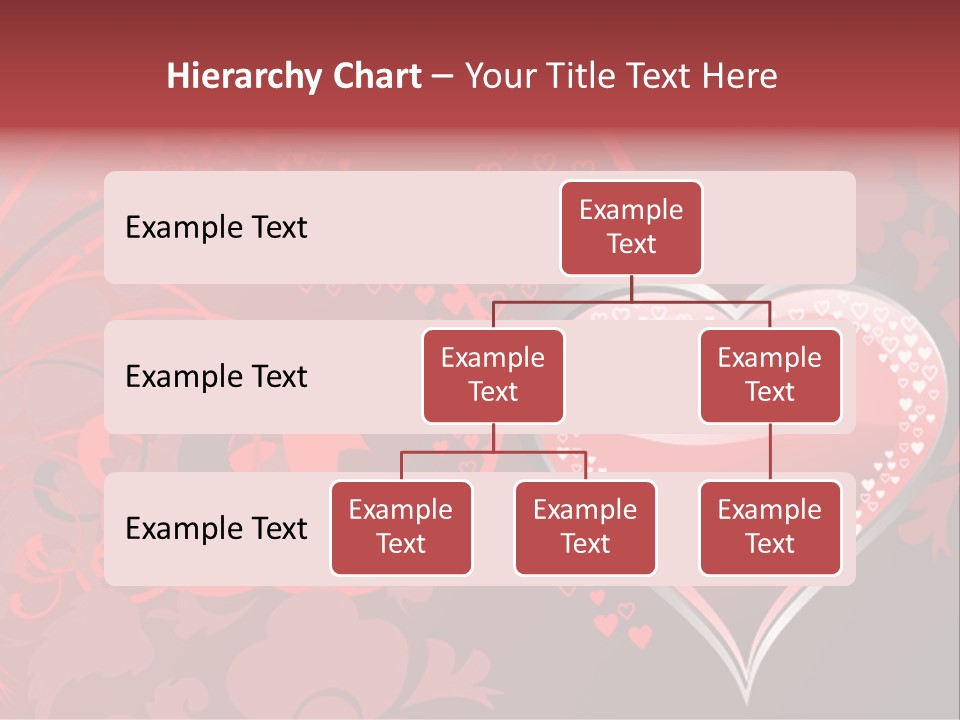 A Red Heart On A Black And Red Background PowerPoint Template