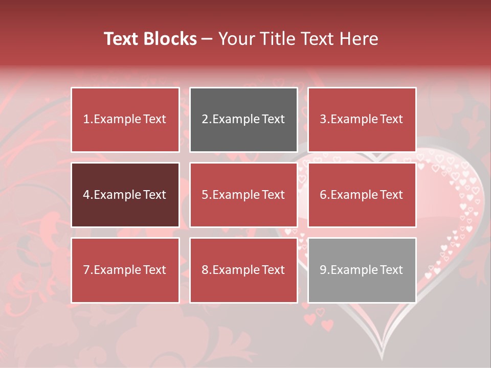 A Red Heart On A Black And Red Background PowerPoint Template