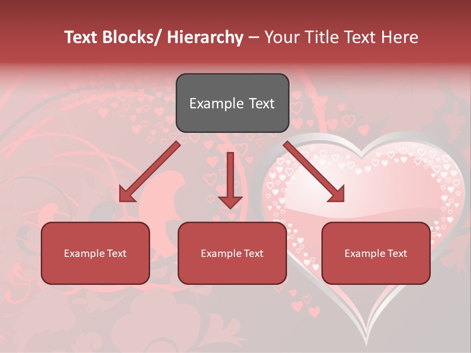A Red Heart On A Black And Red Background PowerPoint Template