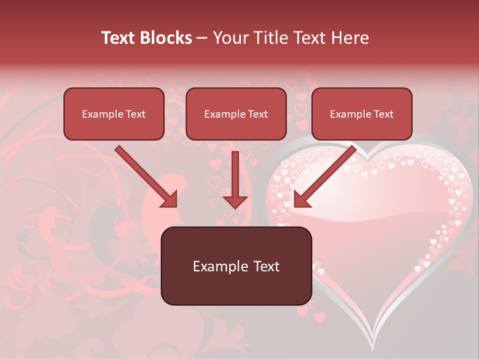 A Red Heart On A Black And Red Background PowerPoint Template
