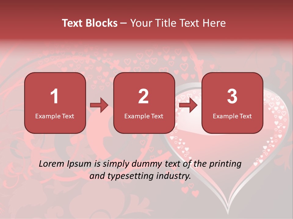 A Red Heart On A Black And Red Background PowerPoint Template