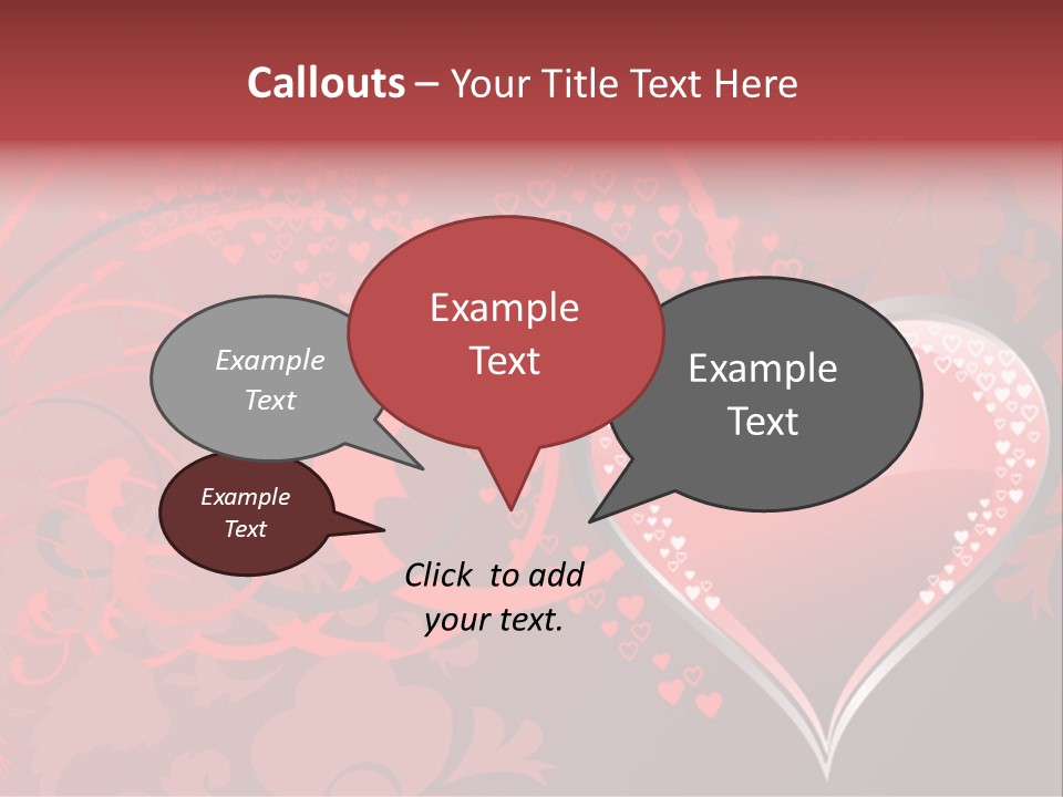 A Red Heart On A Black And Red Background PowerPoint Template