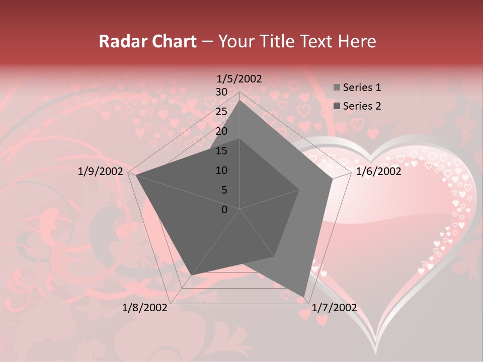 A Red Heart On A Black And Red Background PowerPoint Template