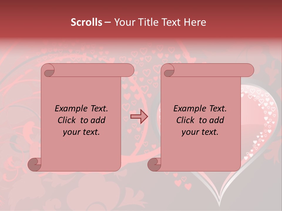 A Red Heart On A Black And Red Background PowerPoint Template