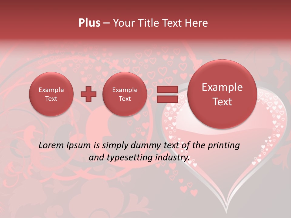 A Red Heart On A Black And Red Background PowerPoint Template