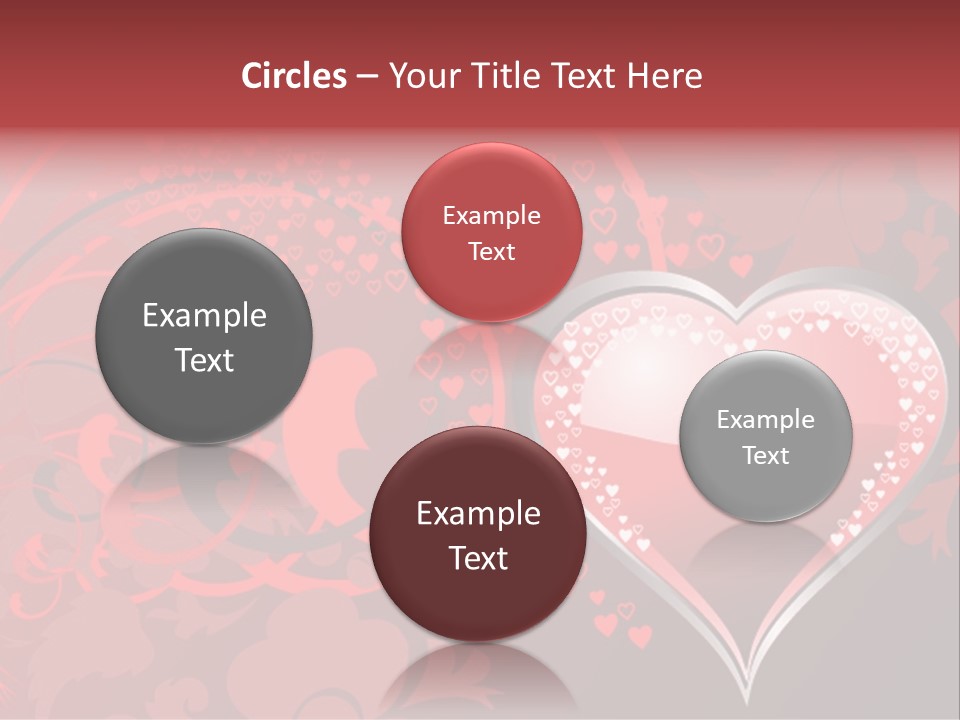 A Red Heart On A Black And Red Background PowerPoint Template