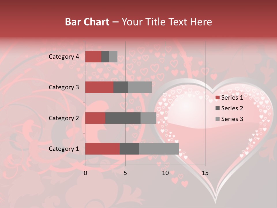 A Red Heart On A Black And Red Background PowerPoint Template