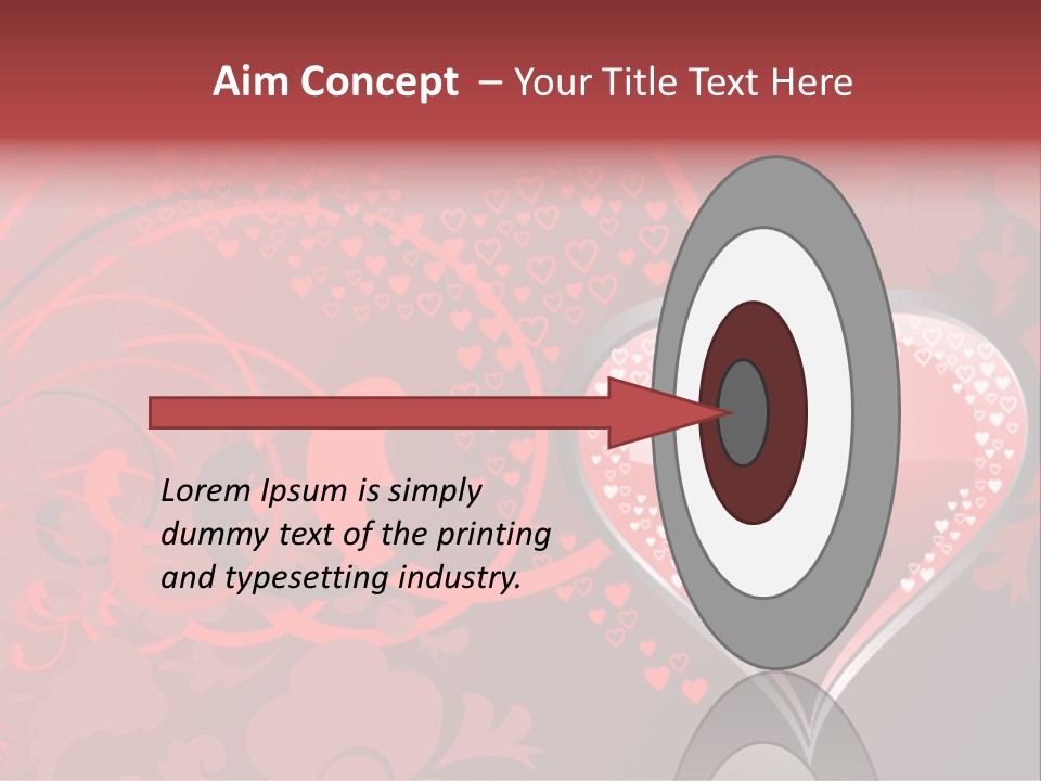 A Red Heart On A Black And Red Background PowerPoint Template