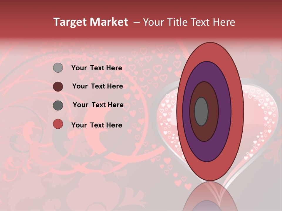 A Red Heart On A Black And Red Background PowerPoint Template