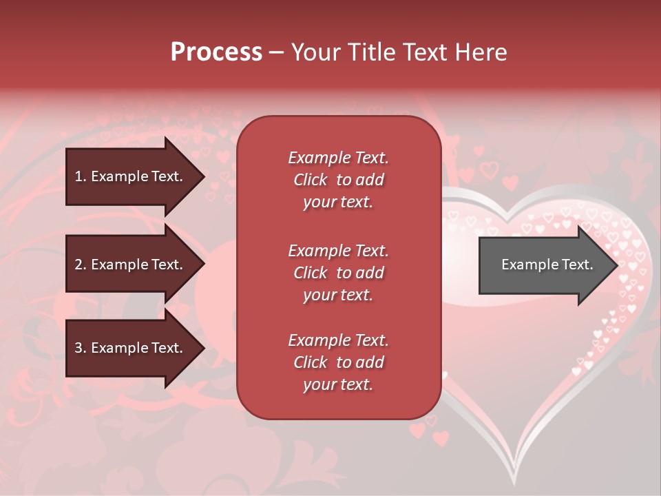 A Red Heart On A Black And Red Background PowerPoint Template
