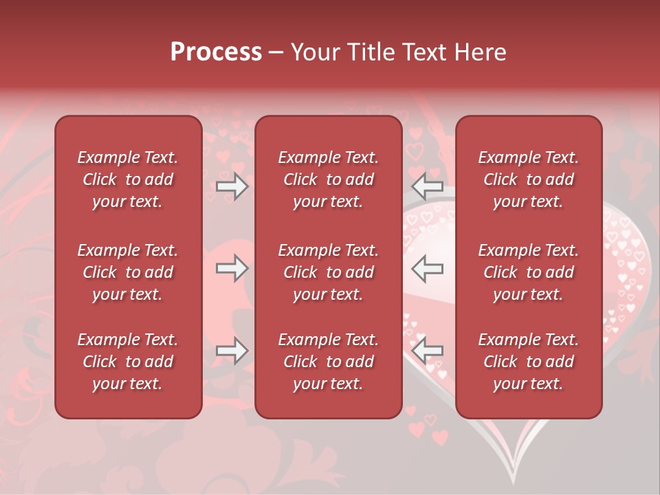 A Red Heart On A Black And Red Background PowerPoint Template