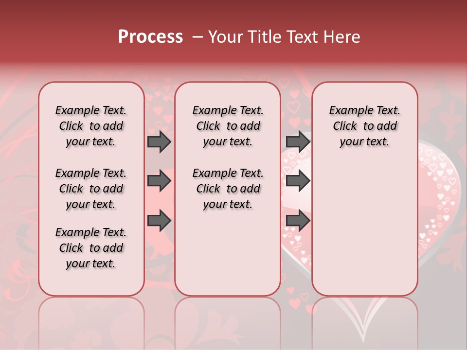 A Red Heart On A Black And Red Background PowerPoint Template