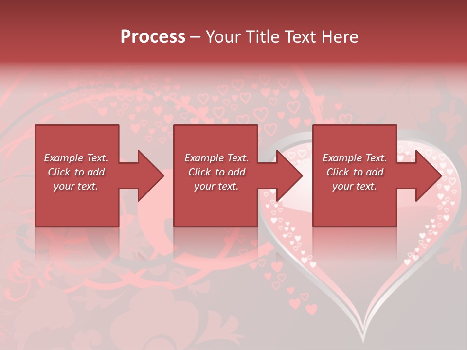 A Red Heart On A Black And Red Background PowerPoint Template