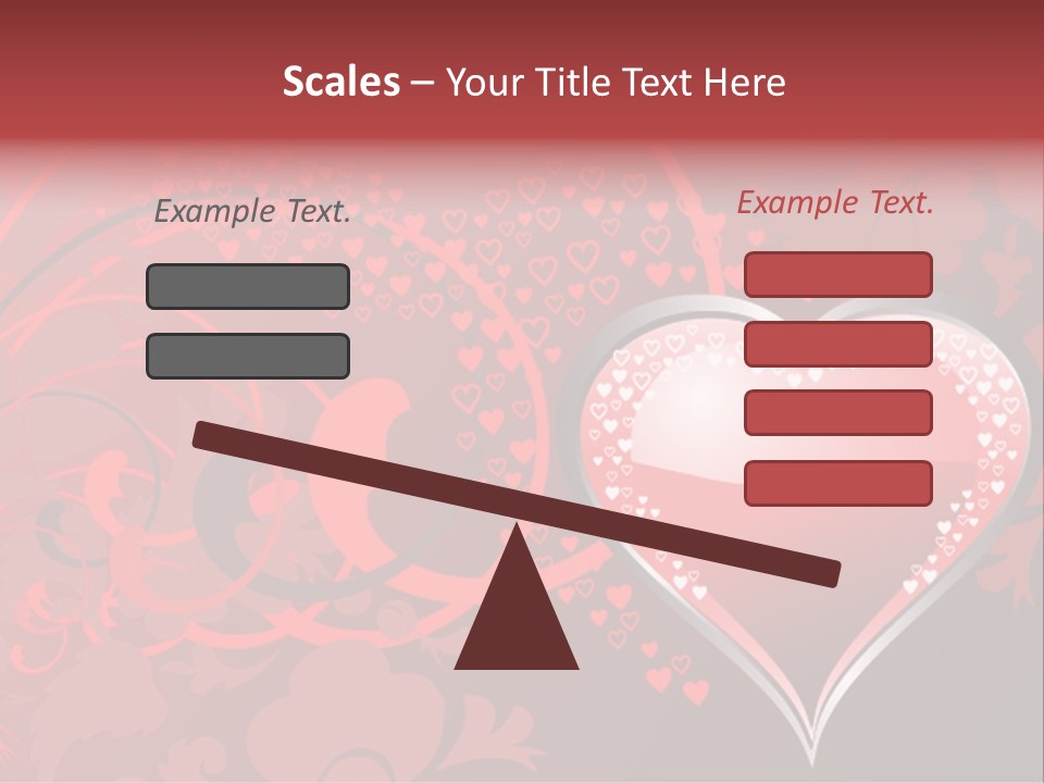 A Red Heart On A Black And Red Background PowerPoint Template