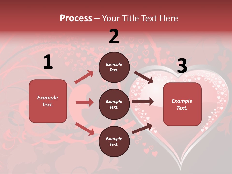 A Red Heart On A Black And Red Background PowerPoint Template