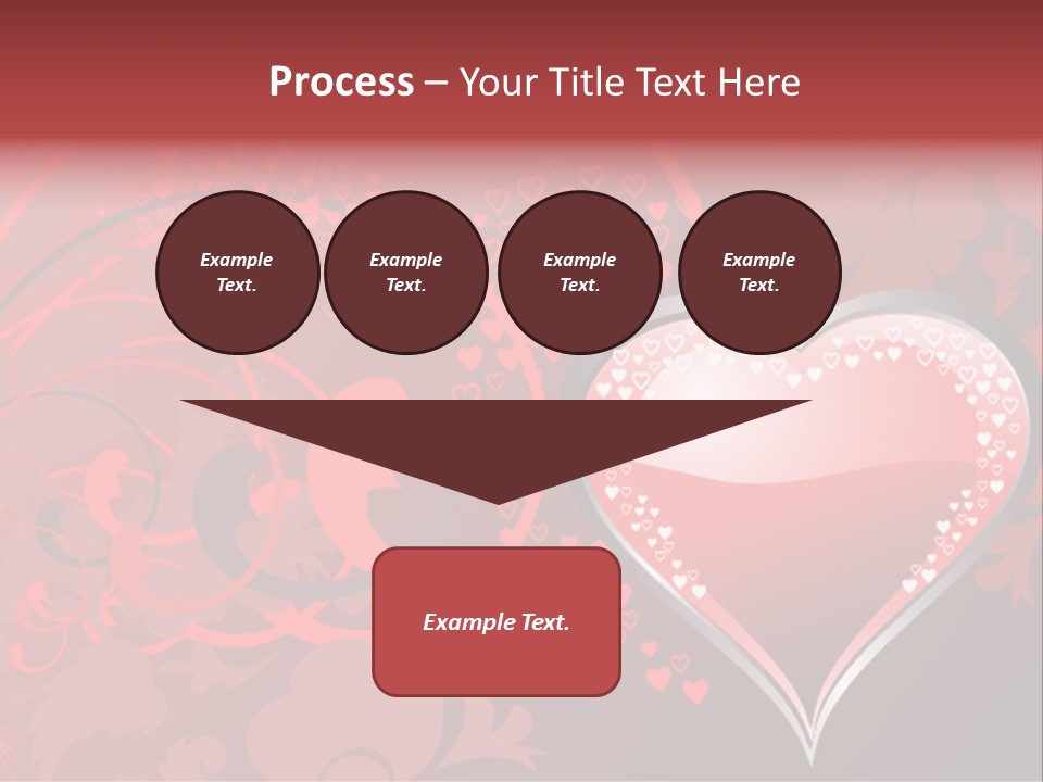 A Red Heart On A Black And Red Background PowerPoint Template
