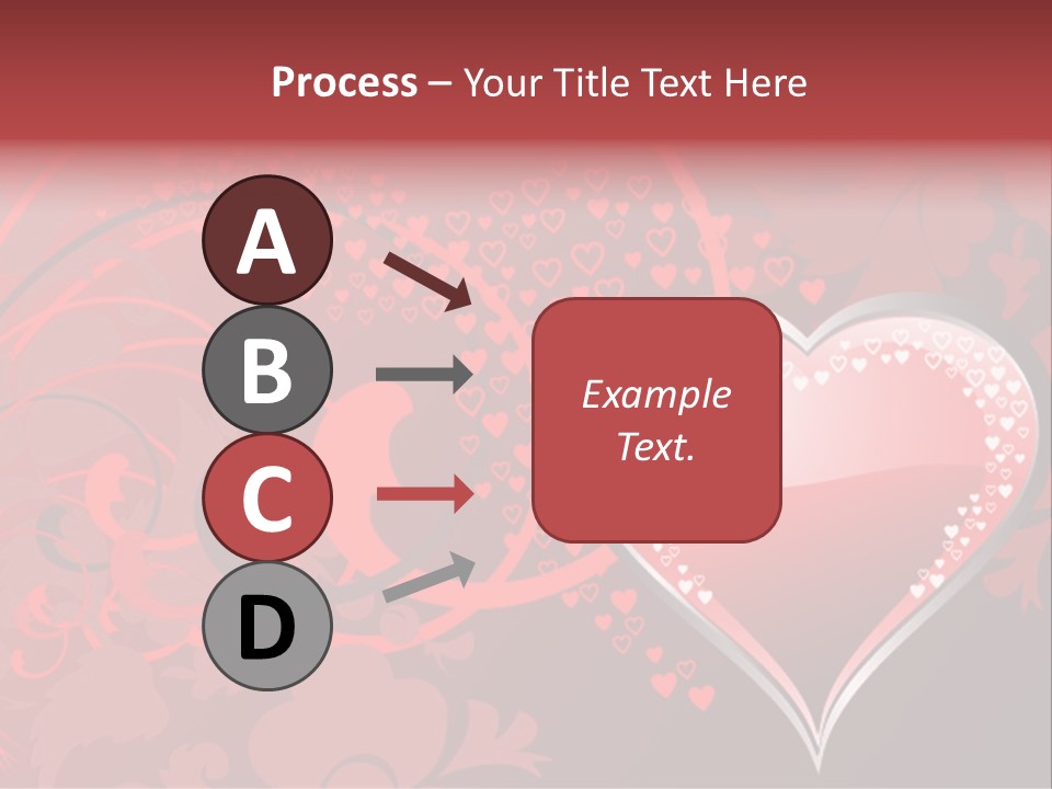 A Red Heart On A Black And Red Background PowerPoint Template