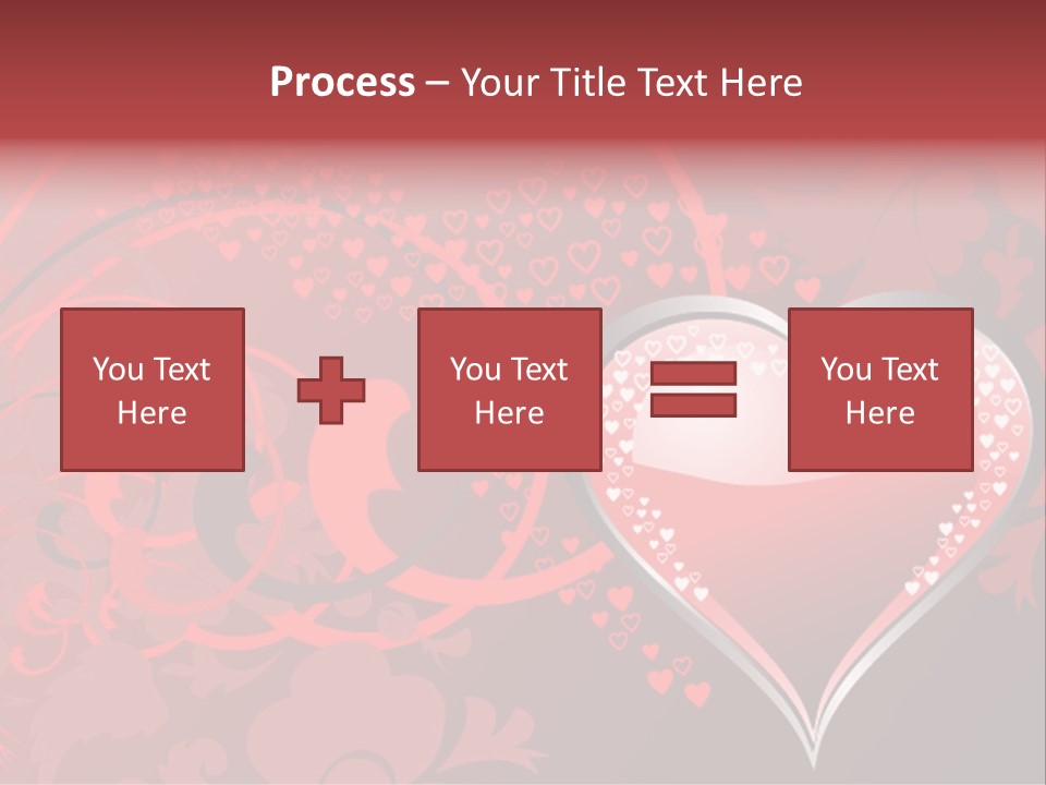 A Red Heart On A Black And Red Background PowerPoint Template