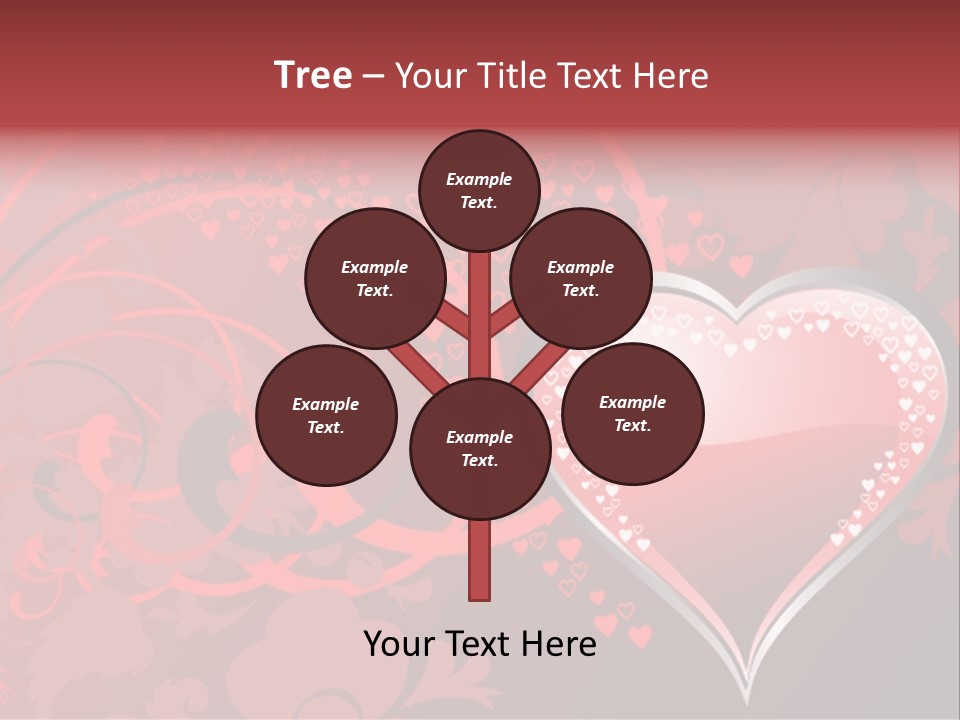 A Red Heart On A Black And Red Background PowerPoint Template