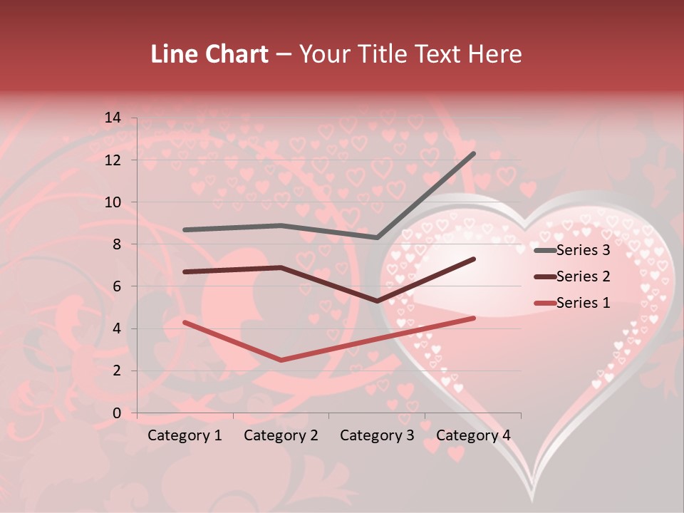A Red Heart On A Black And Red Background PowerPoint Template