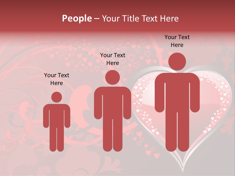 A Red Heart On A Black And Red Background PowerPoint Template