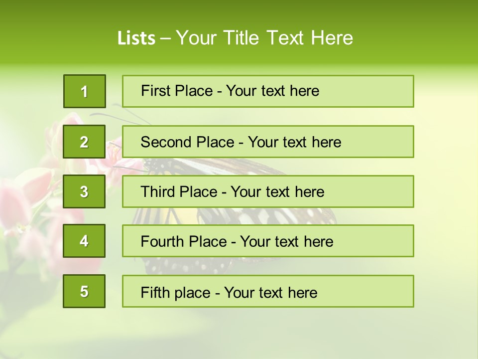 Macro Lepidoptera Color PowerPoint Template
