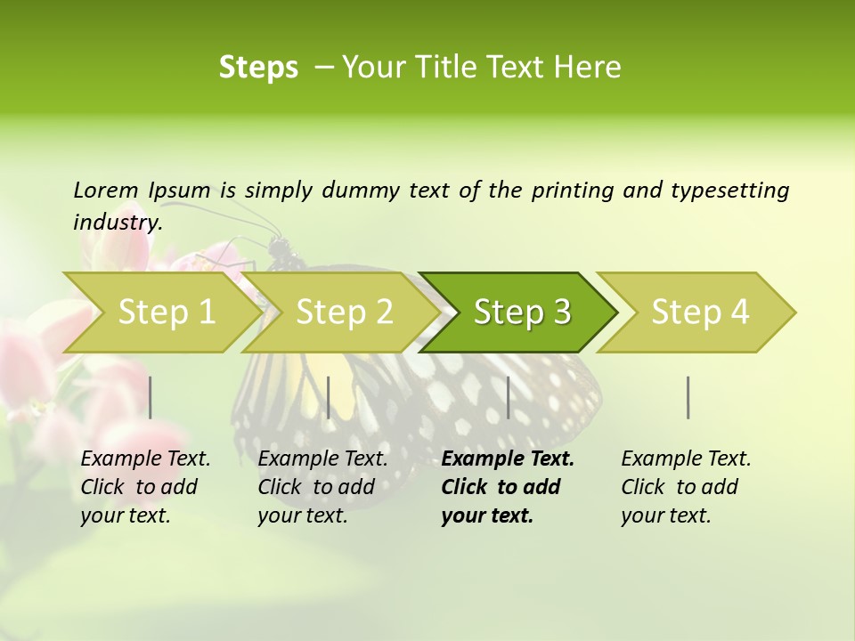 Macro Lepidoptera Color PowerPoint Template