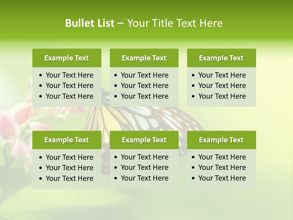 Macro Lepidoptera Color PowerPoint Template