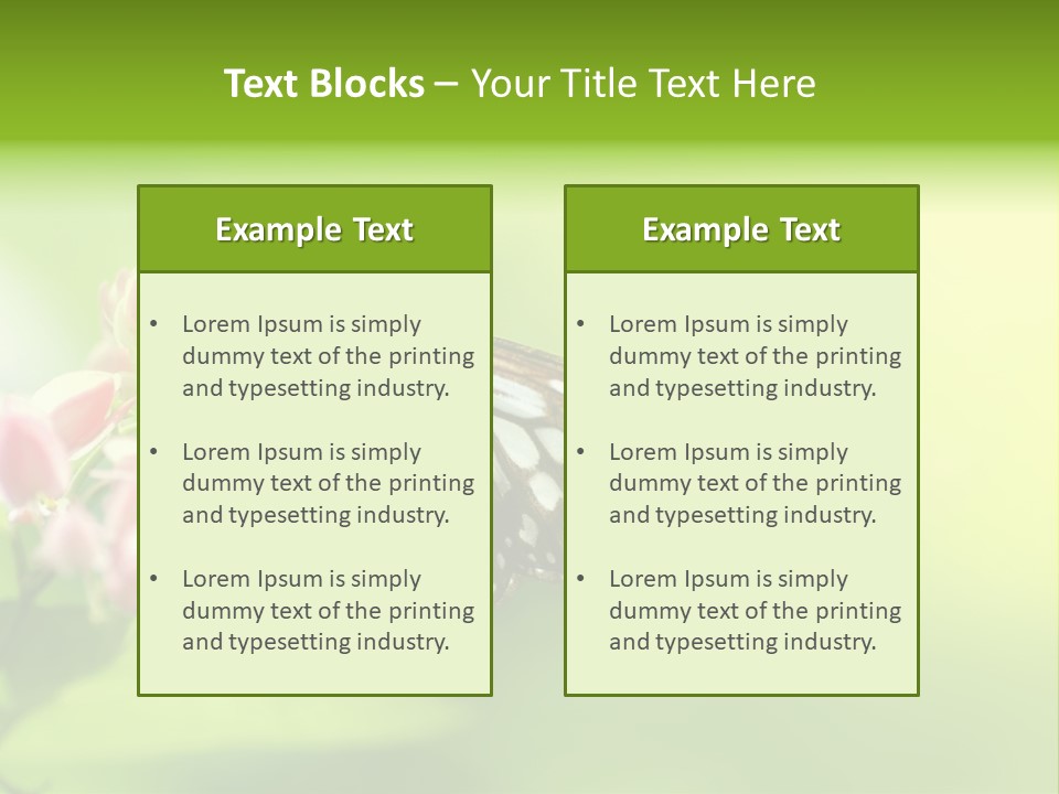 Macro Lepidoptera Color PowerPoint Template