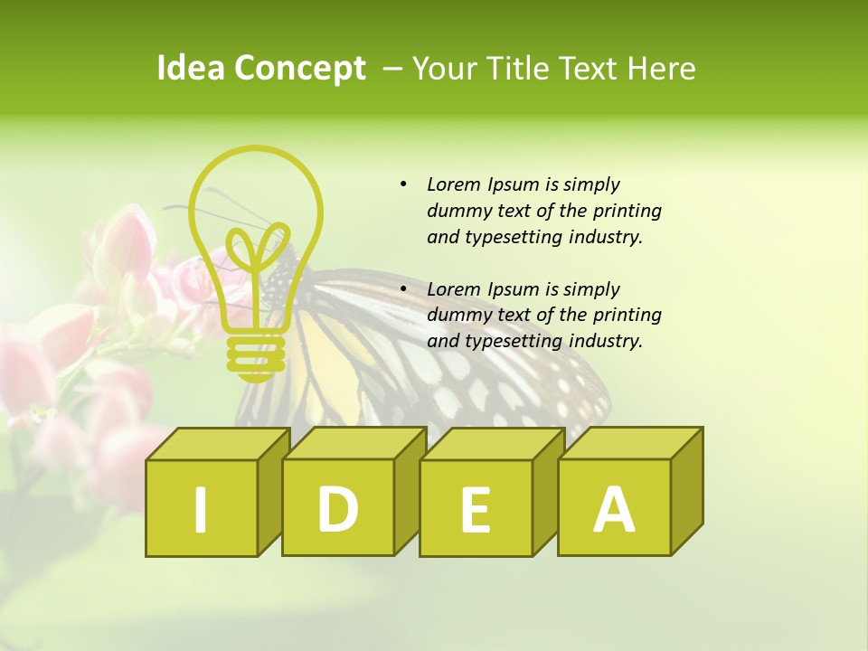 Macro Lepidoptera Color PowerPoint Template