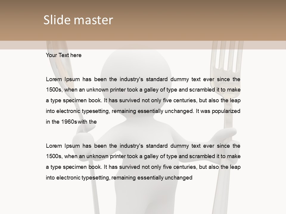 A Person Holding A Fork And A Knife PowerPoint Template