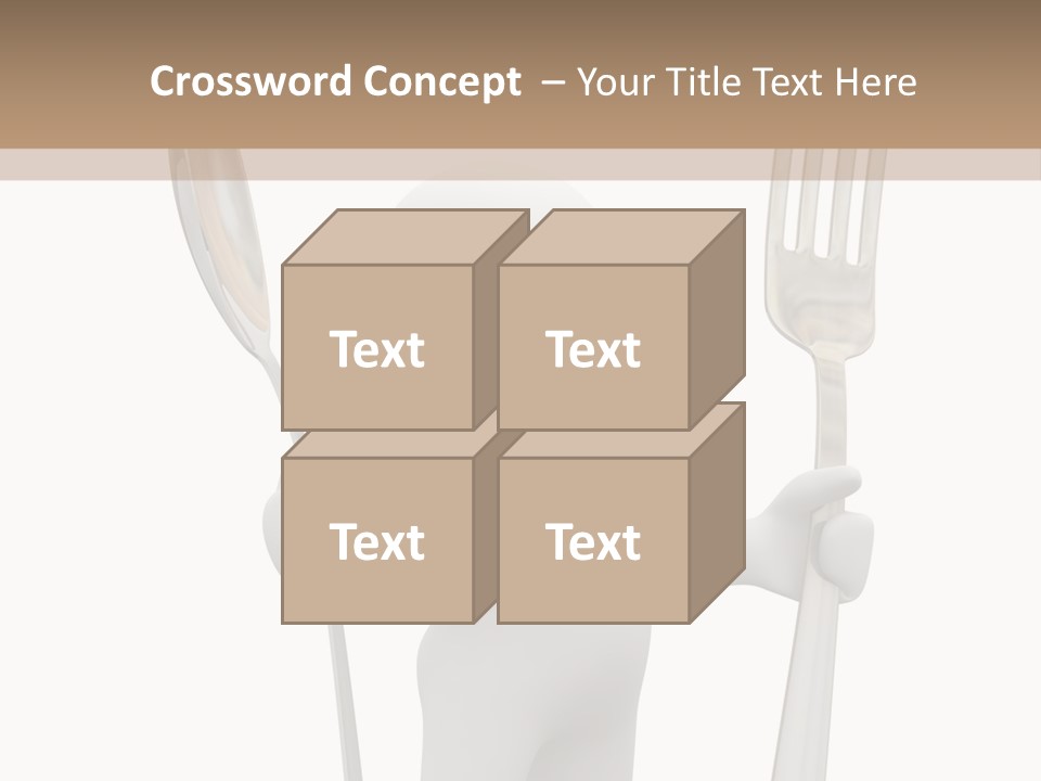 A Person Holding A Fork And A Knife PowerPoint Template