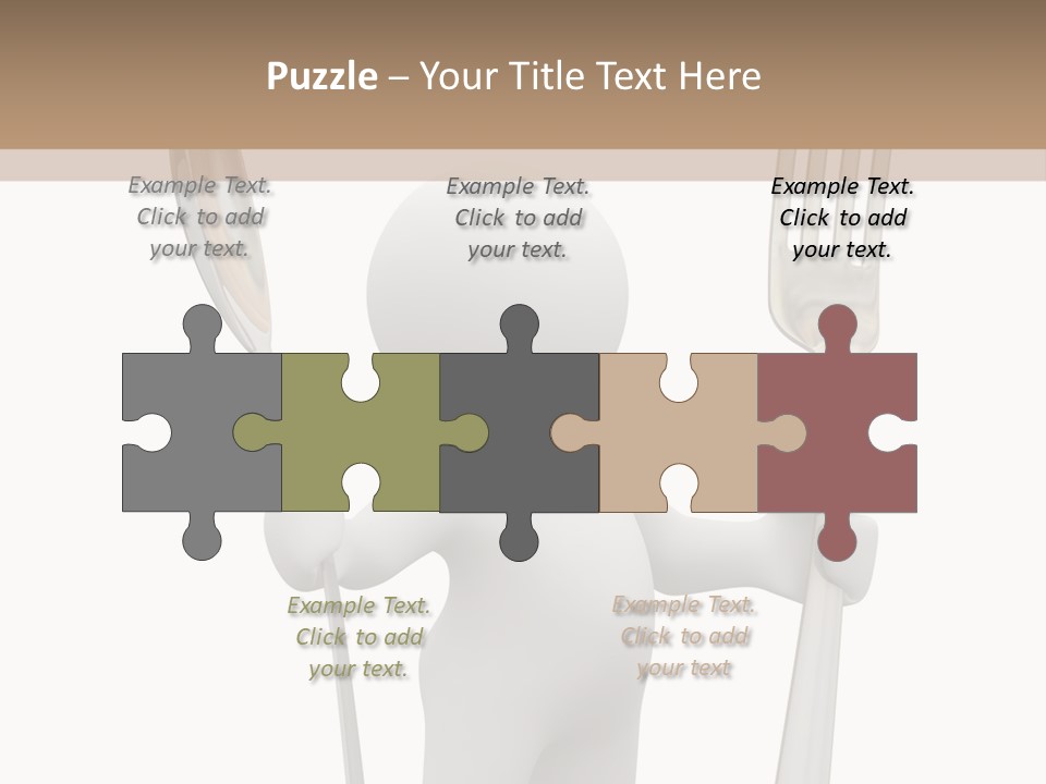 A Person Holding A Fork And A Knife PowerPoint Template