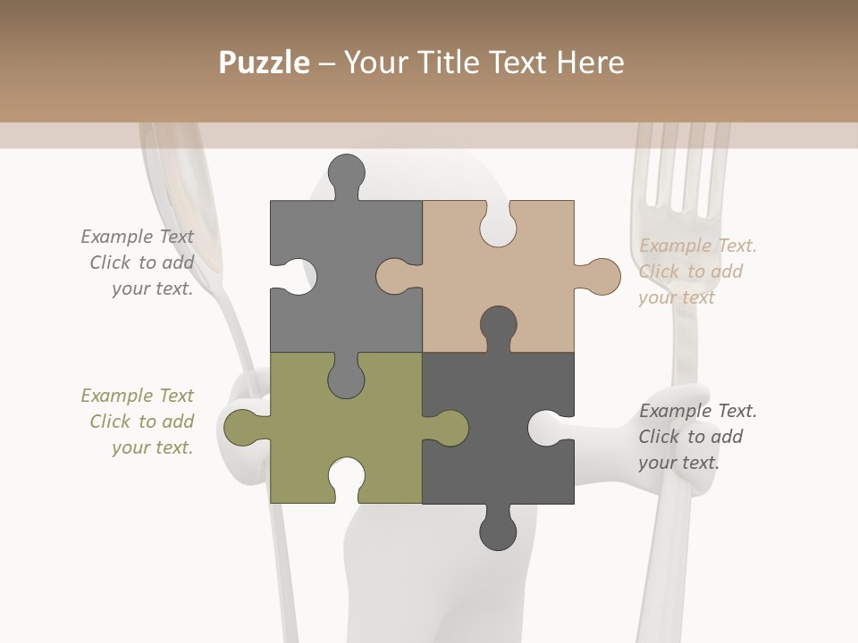 A Person Holding A Fork And A Knife PowerPoint Template