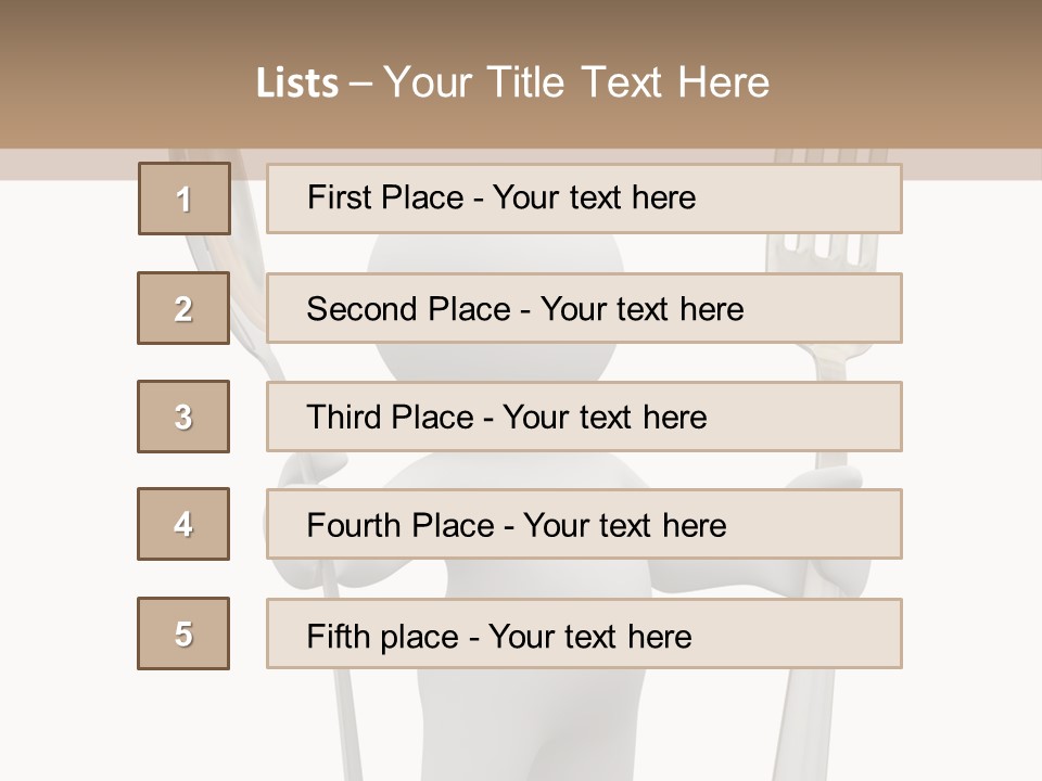 A Person Holding A Fork And A Knife PowerPoint Template