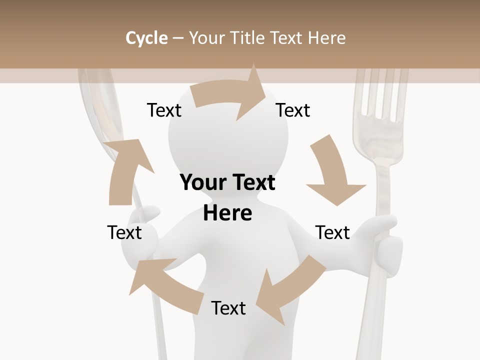A Person Holding A Fork And A Knife PowerPoint Template