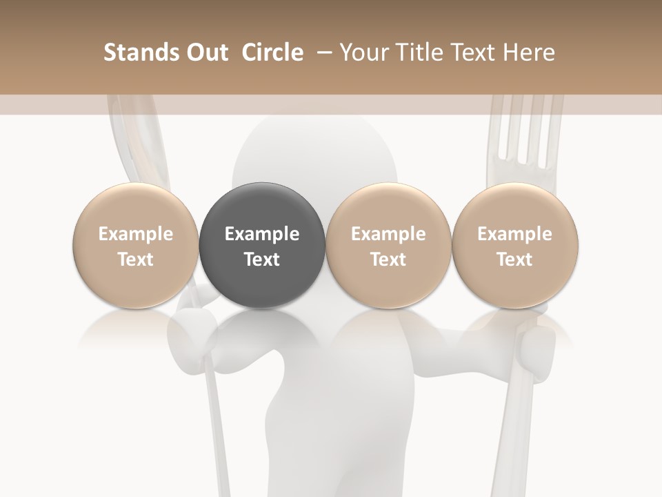 A Person Holding A Fork And A Knife PowerPoint Template