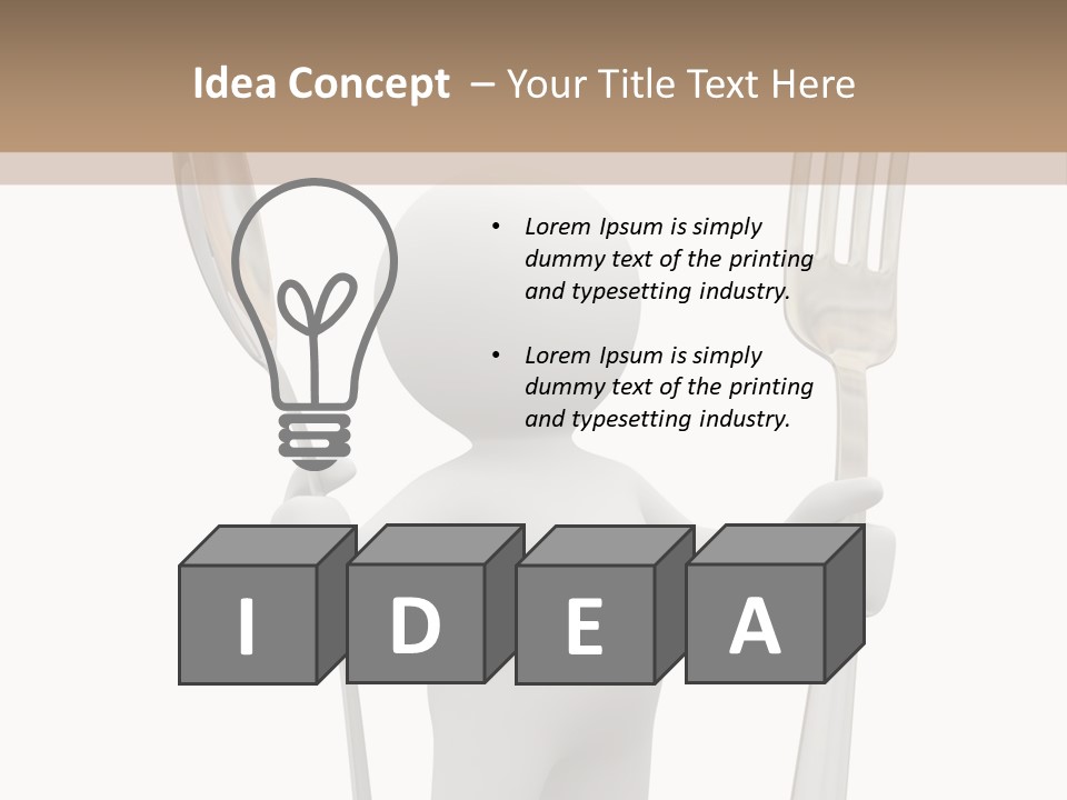 A Person Holding A Fork And A Knife PowerPoint Template