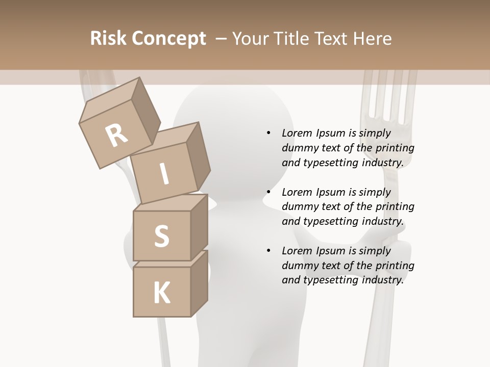 A Person Holding A Fork And A Knife PowerPoint Template