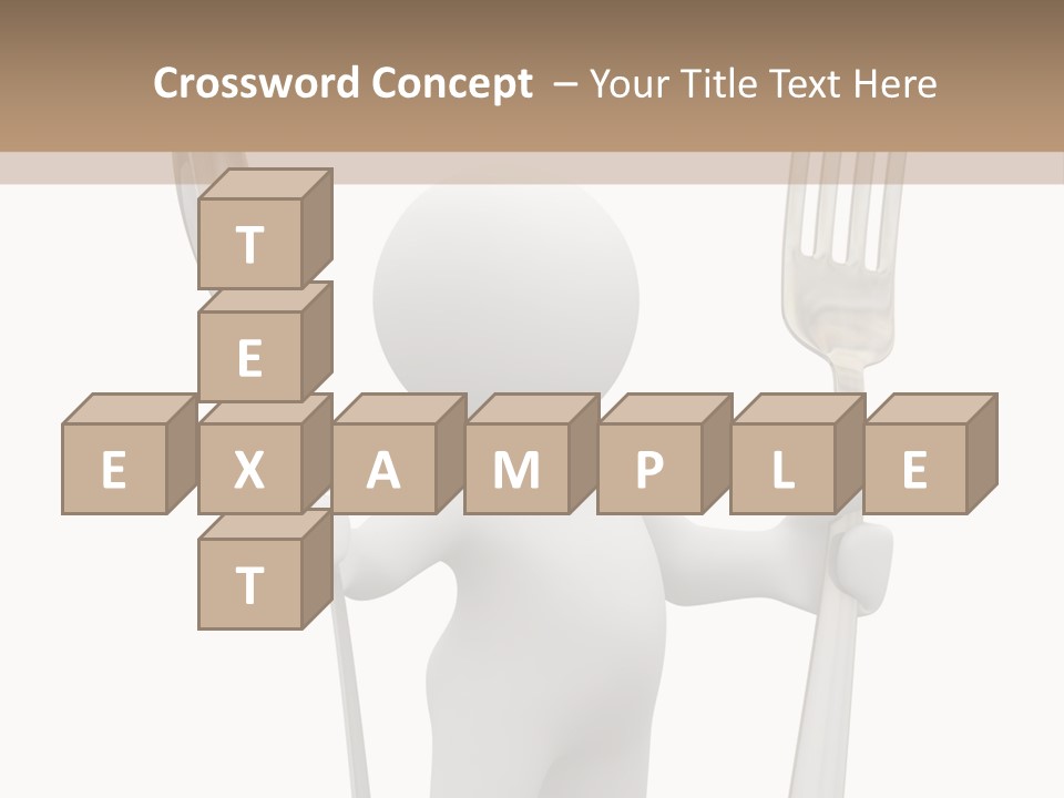 A Person Holding A Fork And A Knife PowerPoint Template