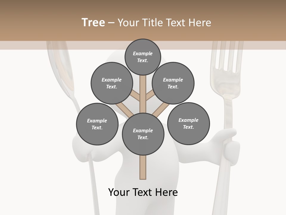 A Person Holding A Fork And A Knife PowerPoint Template